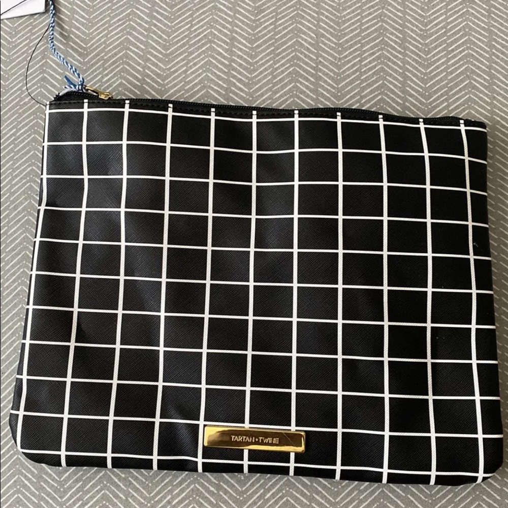 Black and white clutch
